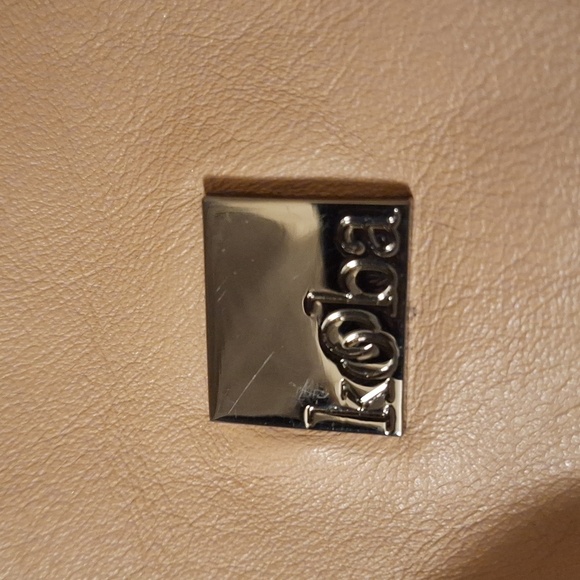 Cream and Silver Shoulder Bag with Textured Finish and Dual Straps - Picture 10 of 11